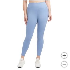 NWT Danskin Women's Lightweight Tight blue legging inseam 25” L